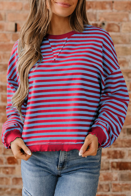 Threaded Pear Zuri Ribbed Trim Oversize Sweatshirt