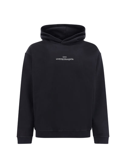 Hoodie Black/White Embroidery