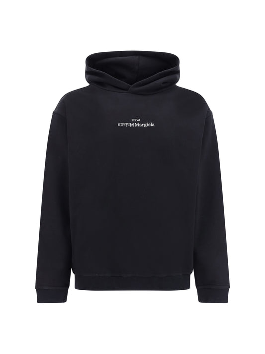 Hoodie Black/White Embroidery