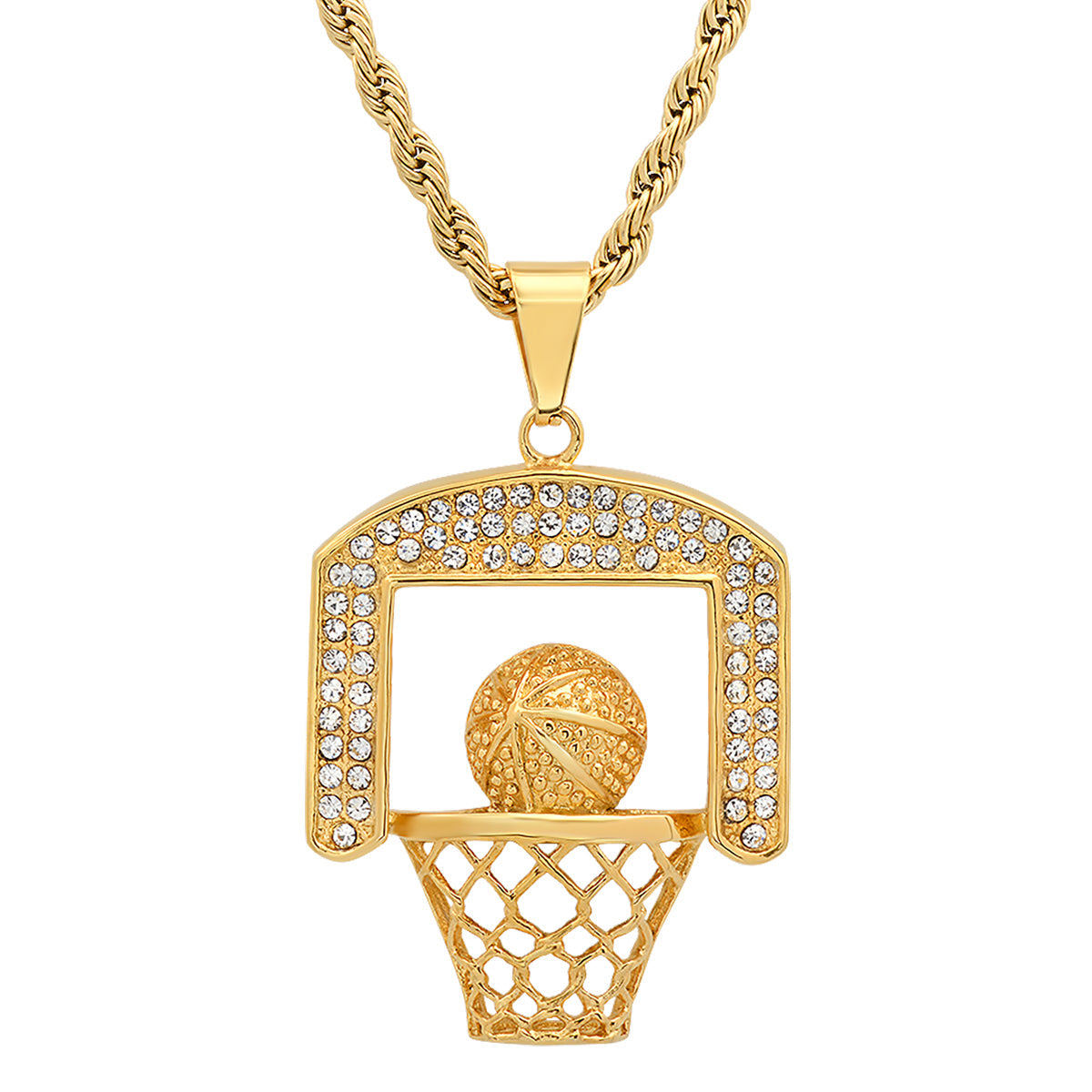 Basketball Hoop Pendant Necklace
