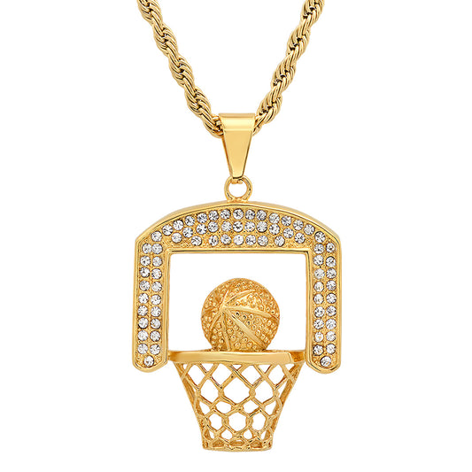 Basketball Hoop Pendant Necklace