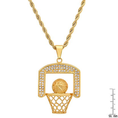 Basketball Hoop Pendant Necklace