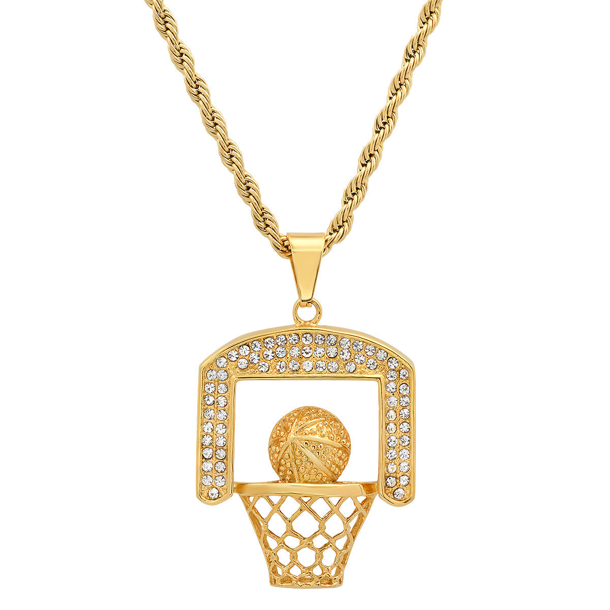 Basketball Hoop Pendant Necklace