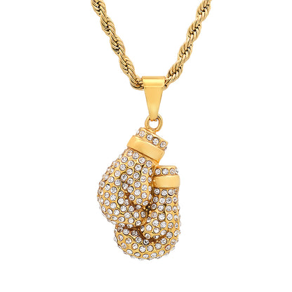Champion’s Resolve Boxing Gloves Pendant Necklace