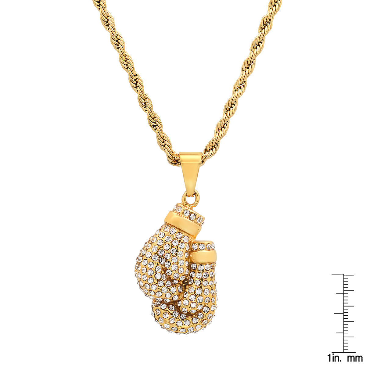 Champion’s Resolve Boxing Gloves Pendant Necklace