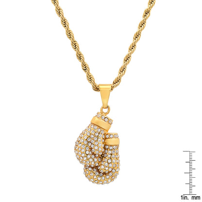 Champion’s Resolve Boxing Gloves Pendant Necklace