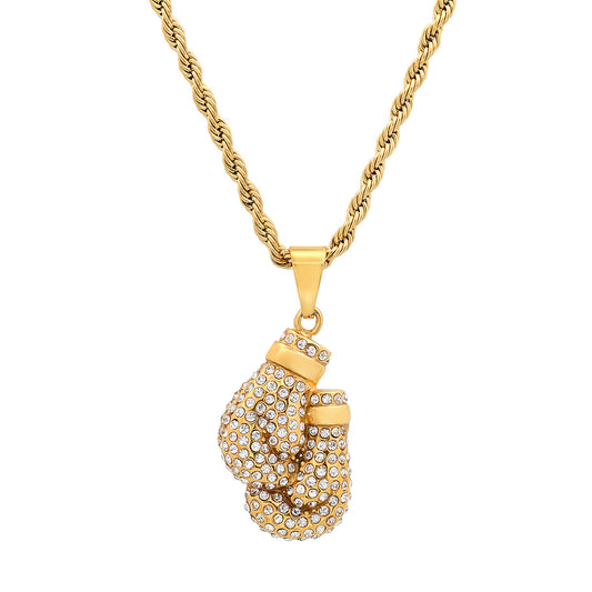 Champion’s Resolve Boxing Gloves Pendant Necklace