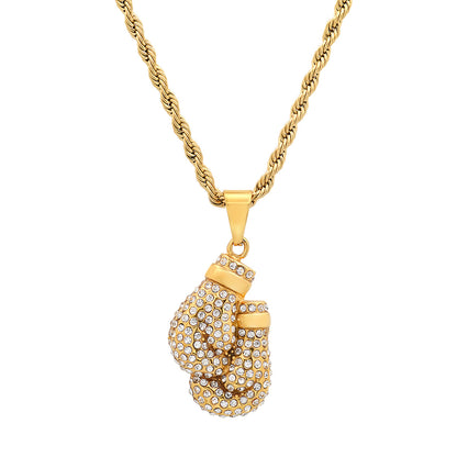Champion’s Resolve Boxing Gloves Pendant Necklace
