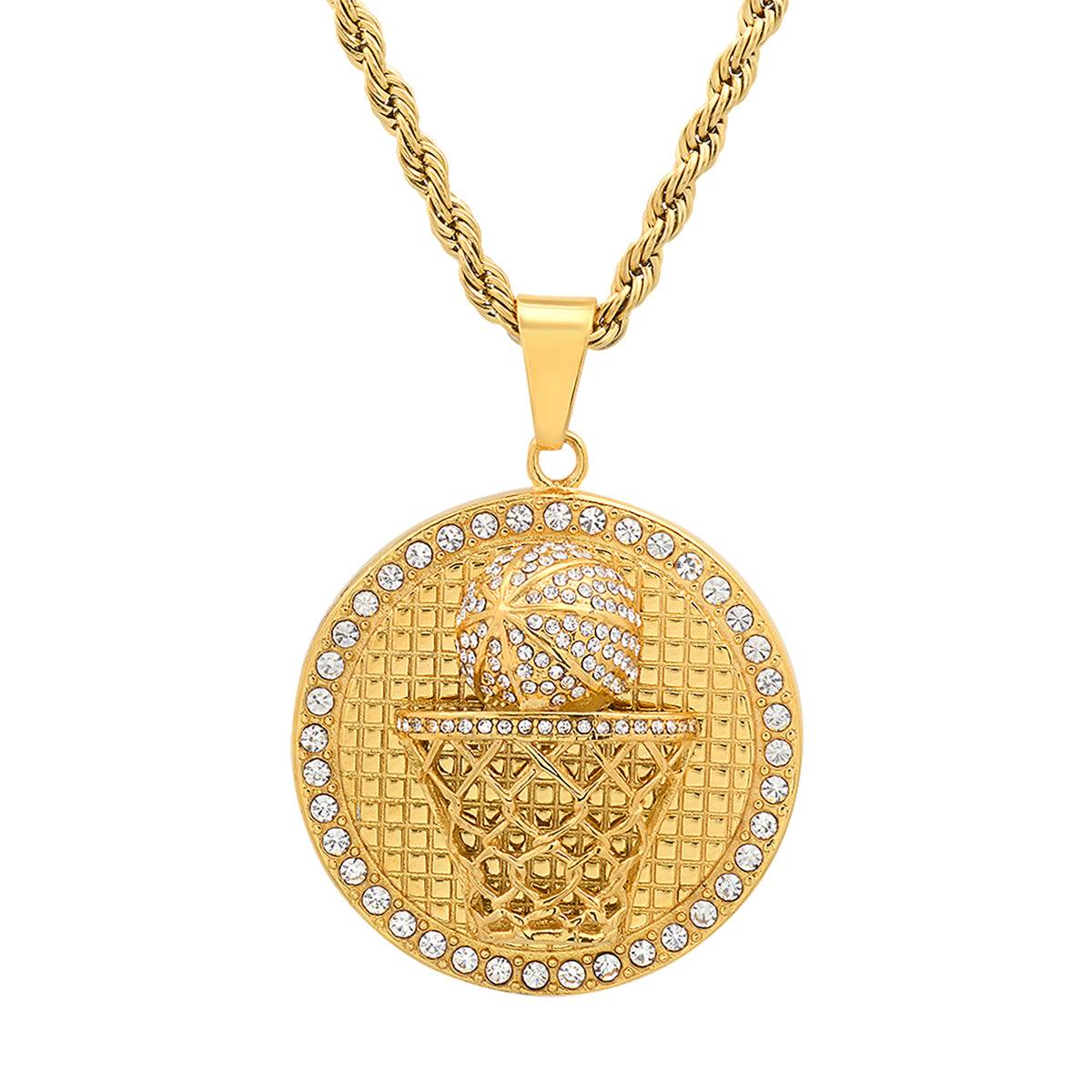 Iced Out MVP Basketball Medallion