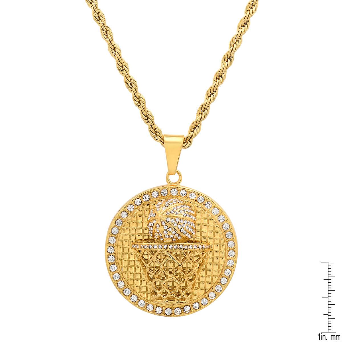 Iced Out MVP Basketball Medallion