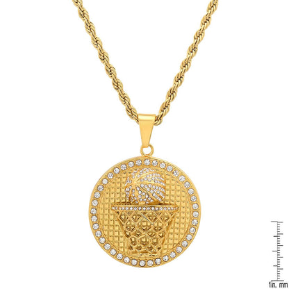 Iced Out MVP Basketball Medallion