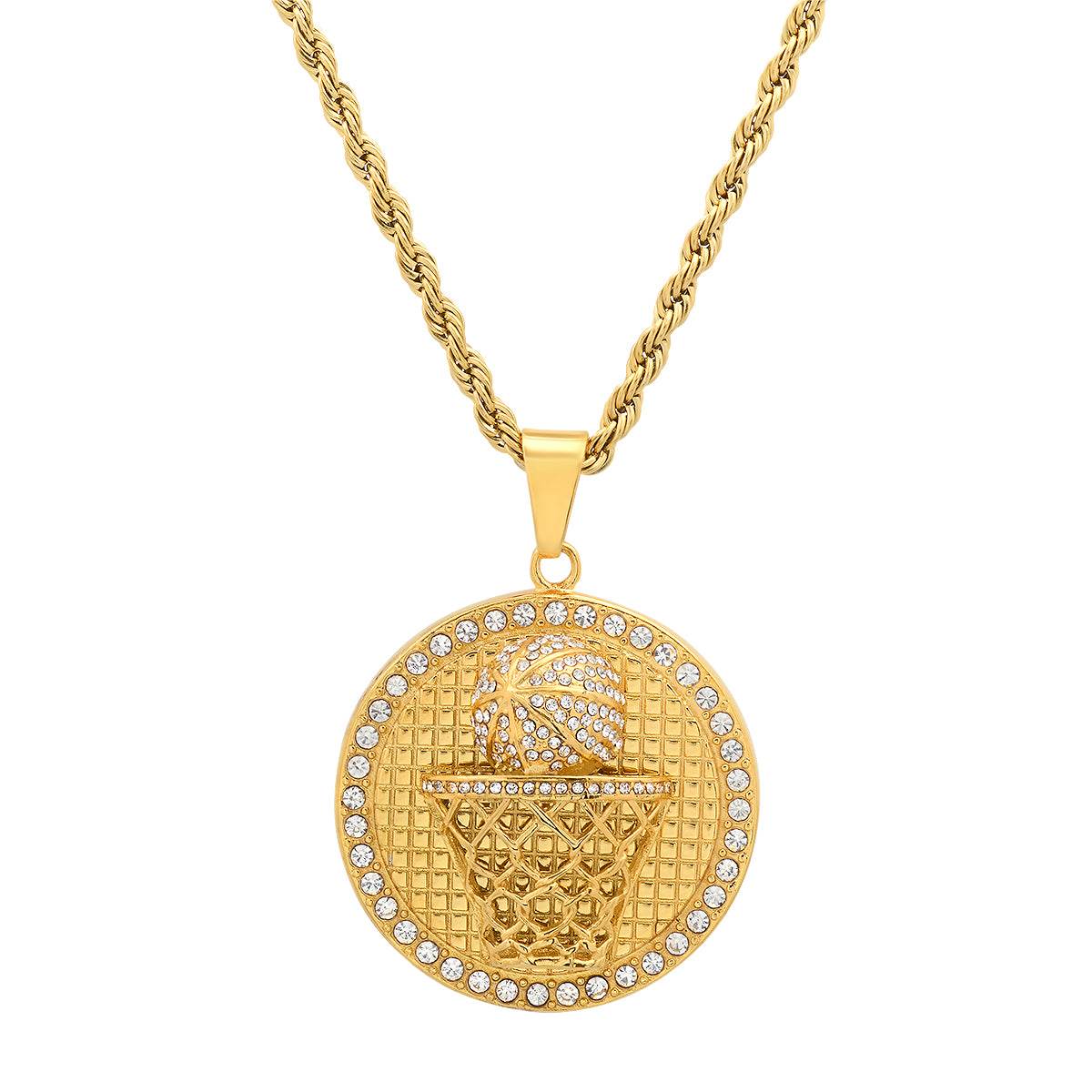 Iced Out MVP Basketball Medallion
