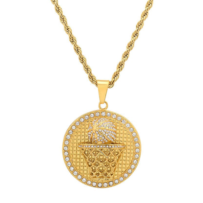 Iced Out MVP Basketball Medallion
