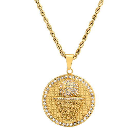 Iced Out MVP Basketball Medallion