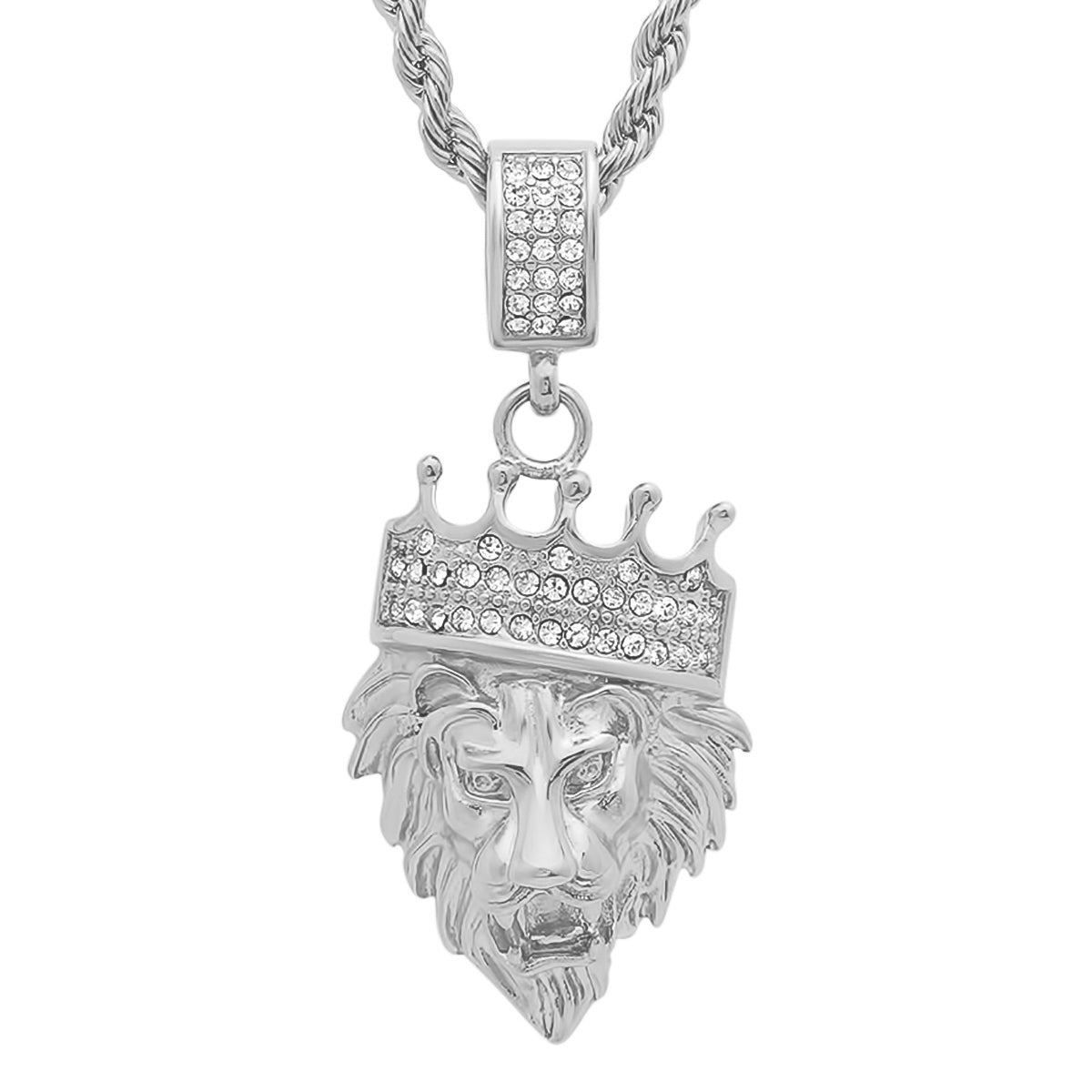 Crowned Lion Authority Pendant Necklace