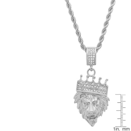 Crowned Lion Authority Pendant Necklace