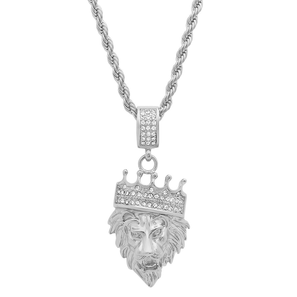 Crowned Lion Authority Pendant Necklace