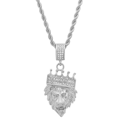 Crowned Lion Authority Pendant Necklace