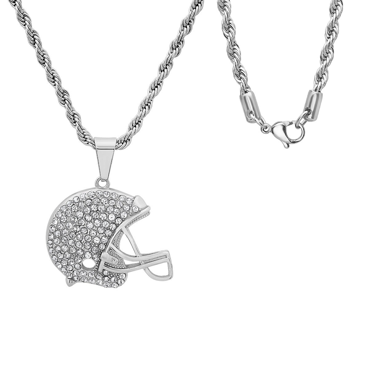Gridiron Ice Helmet Pendant Necklace