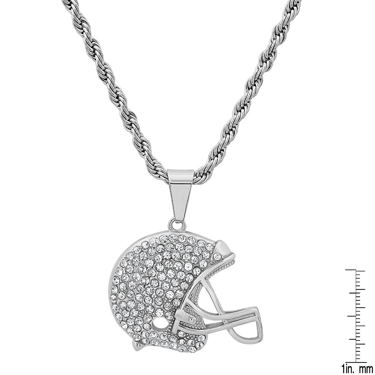 Gridiron Ice Helmet Pendant Necklace