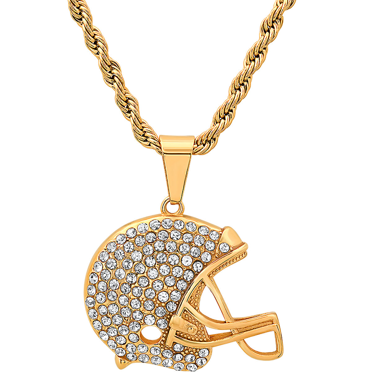 Gridiron Ice Helmet Pendant Necklace