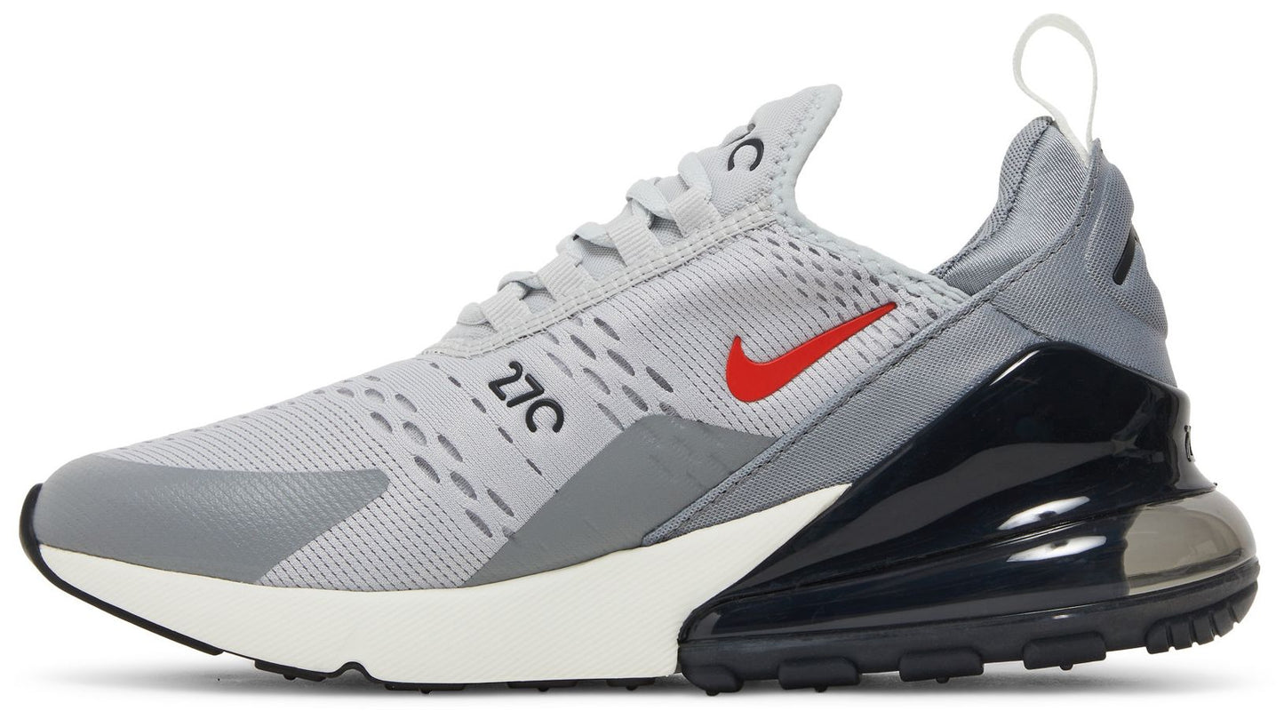 Nike Men's Air Max 270 'Grey Fog Team Orange Sail' Sneakers