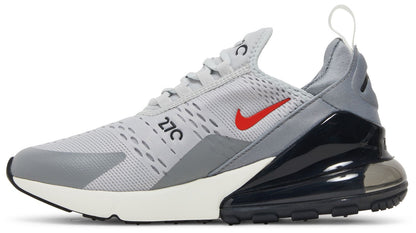 Nike Men's Air Max 270 'Grey Fog Team Orange Sail' Sneakers