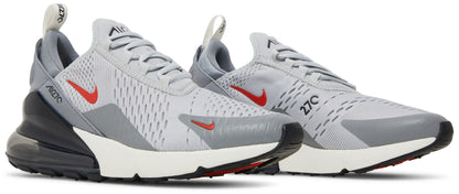 Nike Men's Air Max 270 'Grey Fog Team Orange Sail' Sneakers