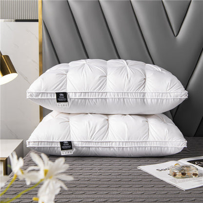 White Goose Down Pillow with Cotton Cover