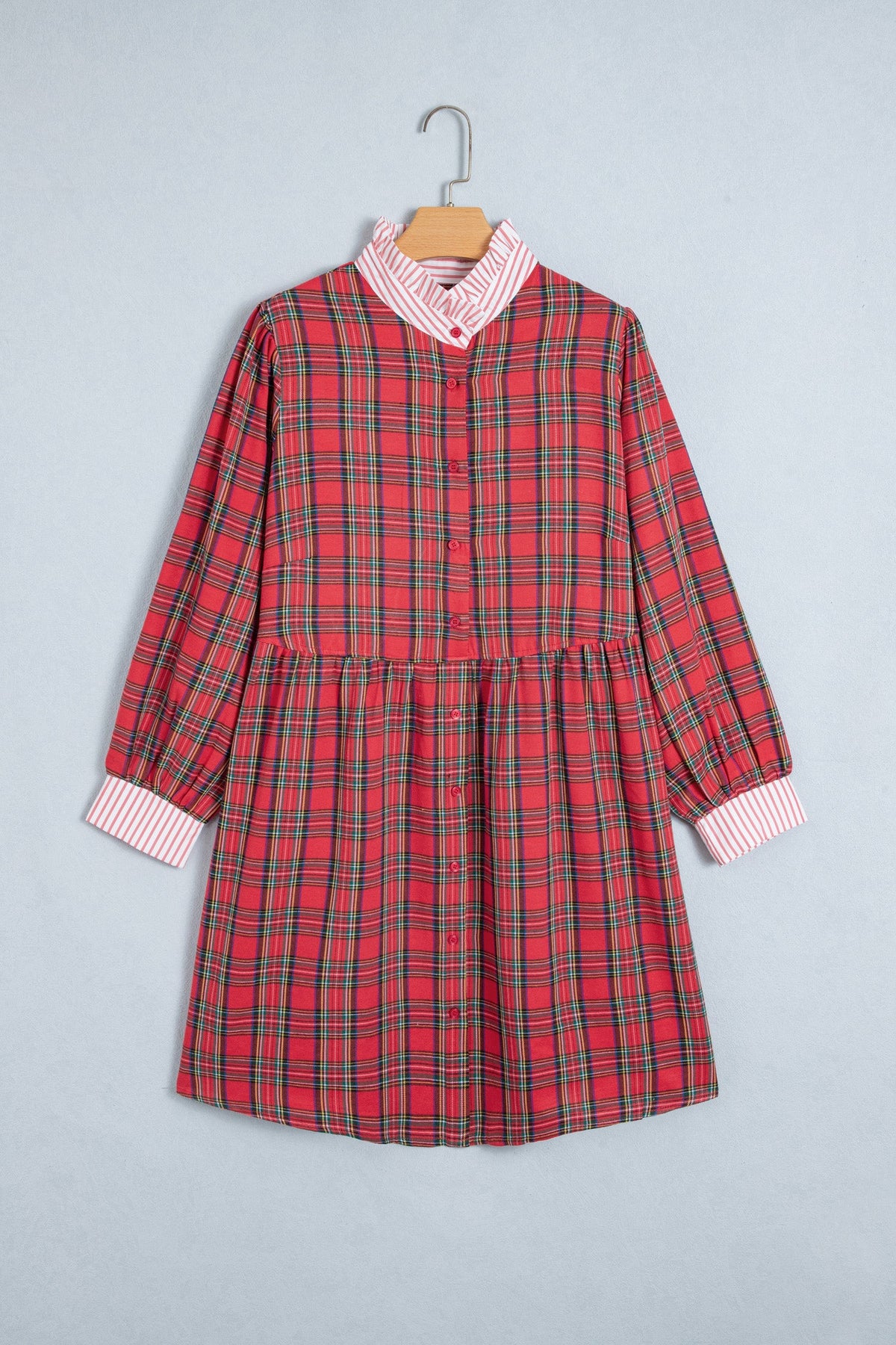 Threaded Pear Kharley Cuff Details Shift PLUS Dress