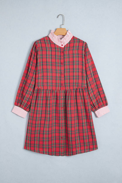Threaded Pear Kharley Cuff Details Shift PLUS Dress