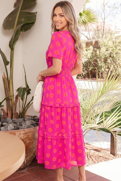 Threaded Pear Myra High Waist Midi Dress