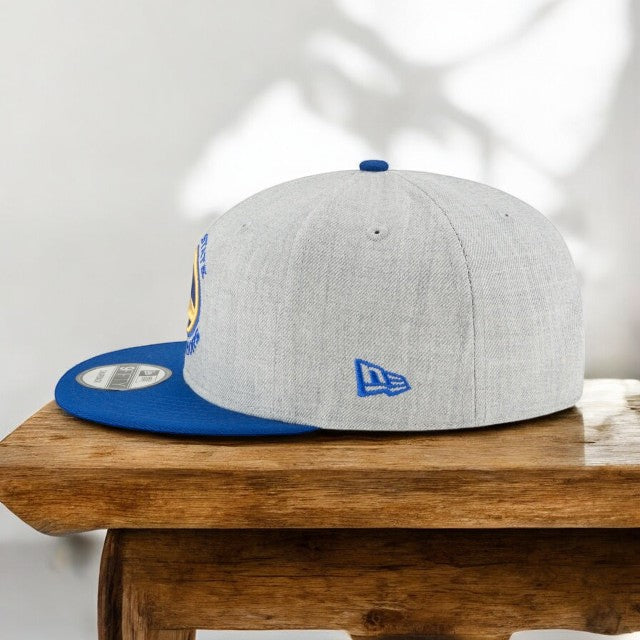 New Era Men's NBA 950 2-Tone Heather Gray Snapback Cap Golden State Warriors Hats