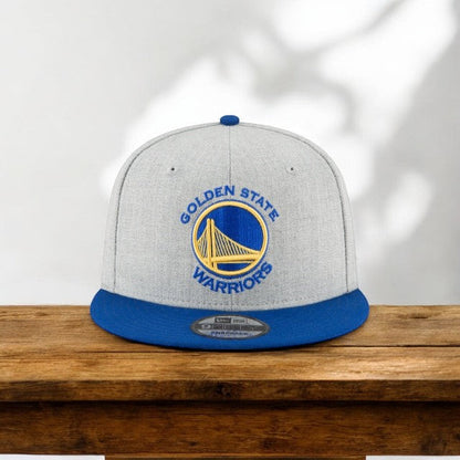 New Era Men's NBA 950 2-Tone Heather Gray Snapback Cap Golden State Warriors Hats