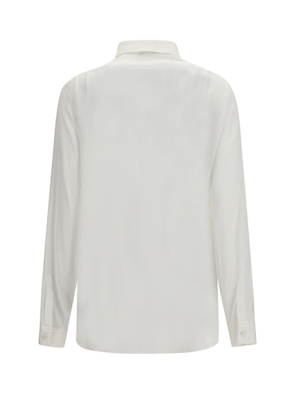 Shirt Tuxedo Optical White Silk