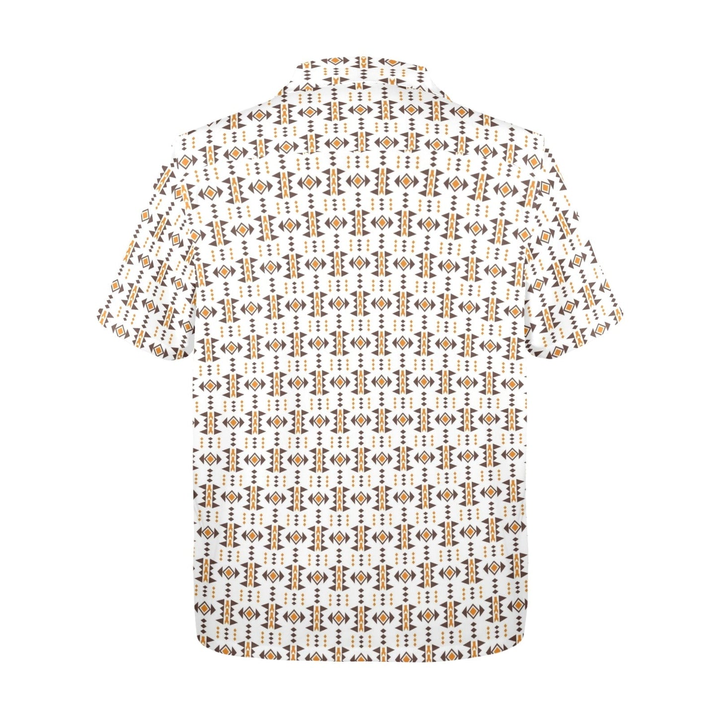 Baha Ranch White Aztec Hawaiian Shirt Made in America