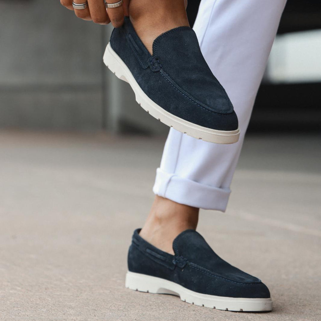 Navy Suede-