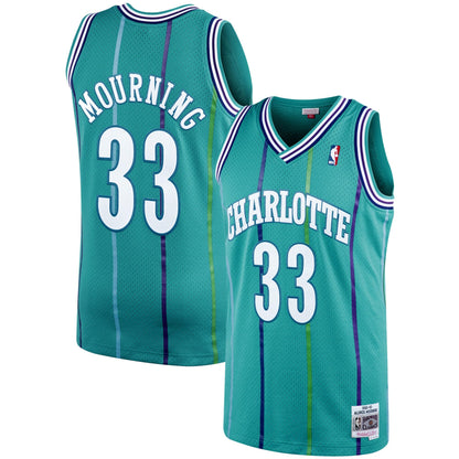 Mitchell & Ness Men's Authentic Road Jersey Hornets 1992 Alonzo Mourning Jerseys