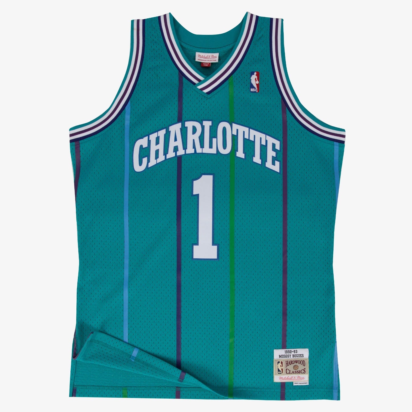 Mitchell & Ness Men's Authentic Road Jersey Hornets 1992 Muggsy Bogues