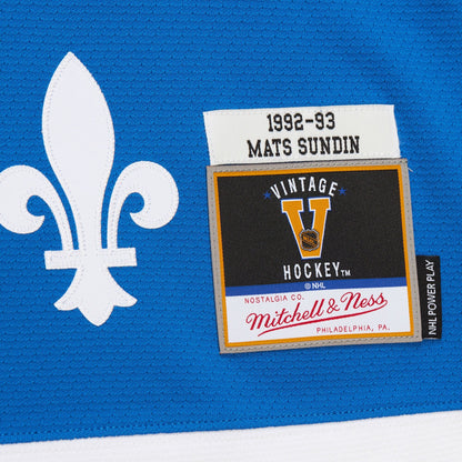 Mitchell & Ness Men's NHL Dark Jersey Nordiques 1992 Mats Sundin