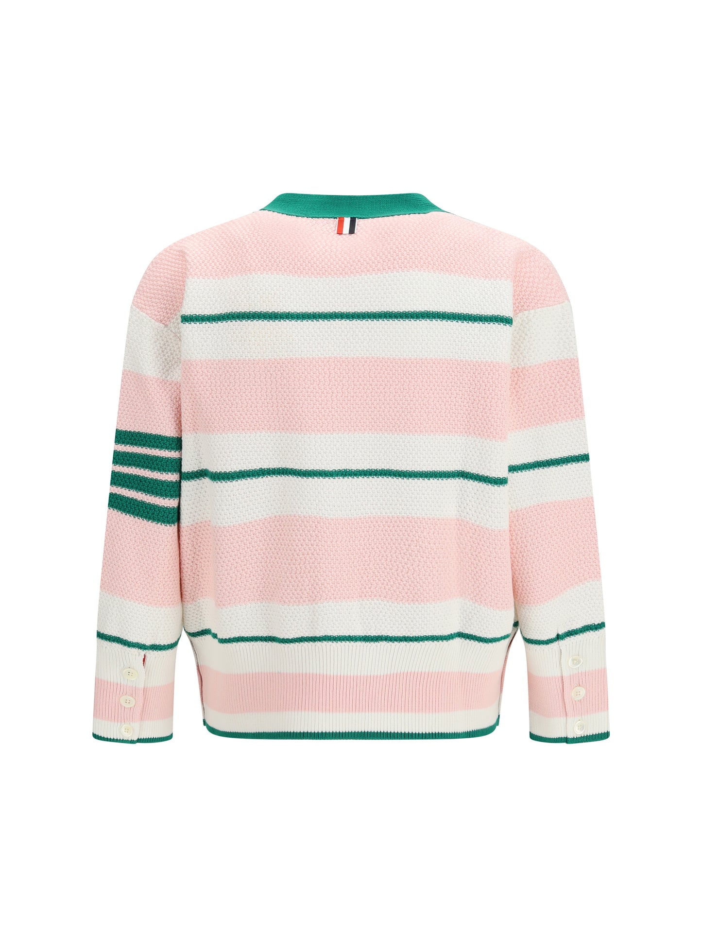 V-Neck Cardigan Seed Stitch Light Pink
