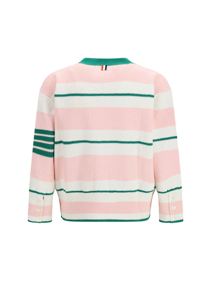 V-Neck Cardigan Seed Stitch Light Pink