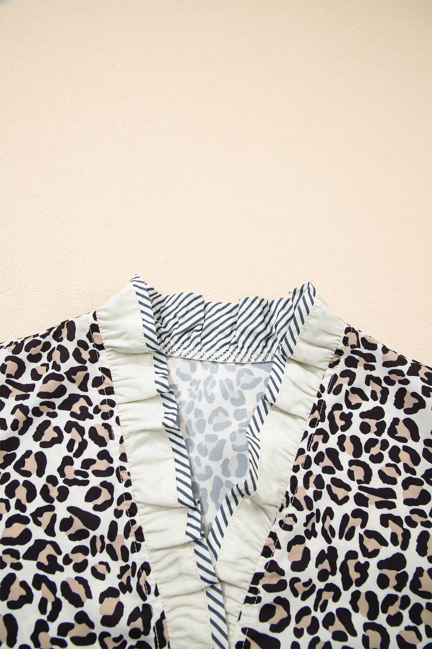 Threaded Pear Lena Trim Short Sleeve Blouse