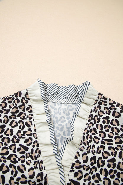 Threaded Pear Lena Trim Short Sleeve Blouse