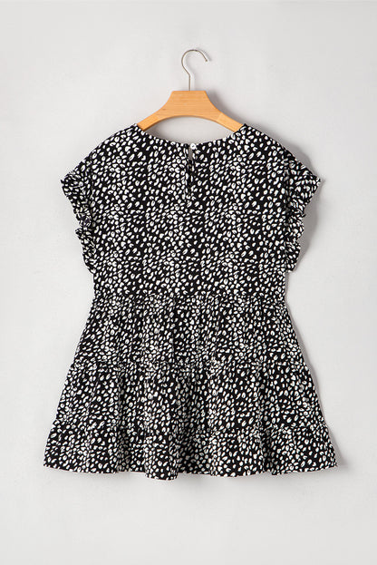 Threaded Pear Danielle Back Tiered Flowy PLUS Blouse