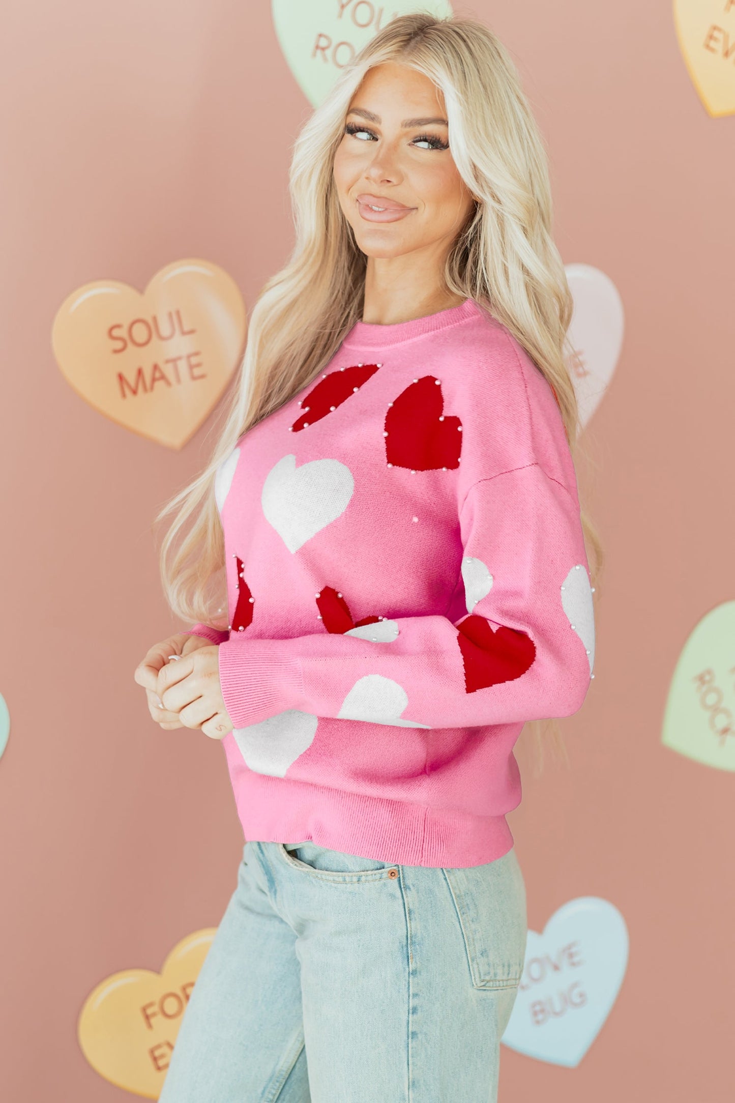Threaded Pear Aliyah Pattern Valentines Day Sweater