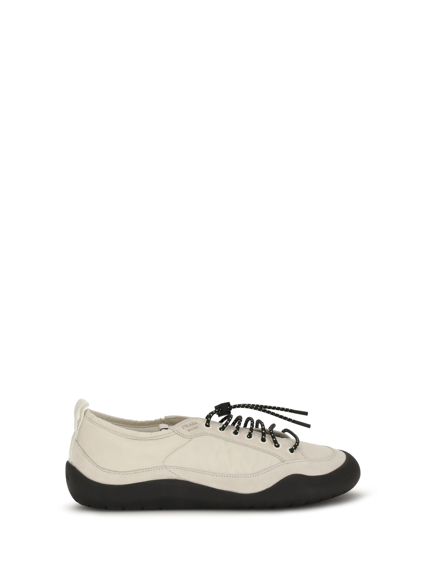 Sneakers Ivory Leather & Fabric
