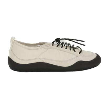 Sneakers Ivory Leather & Fabric