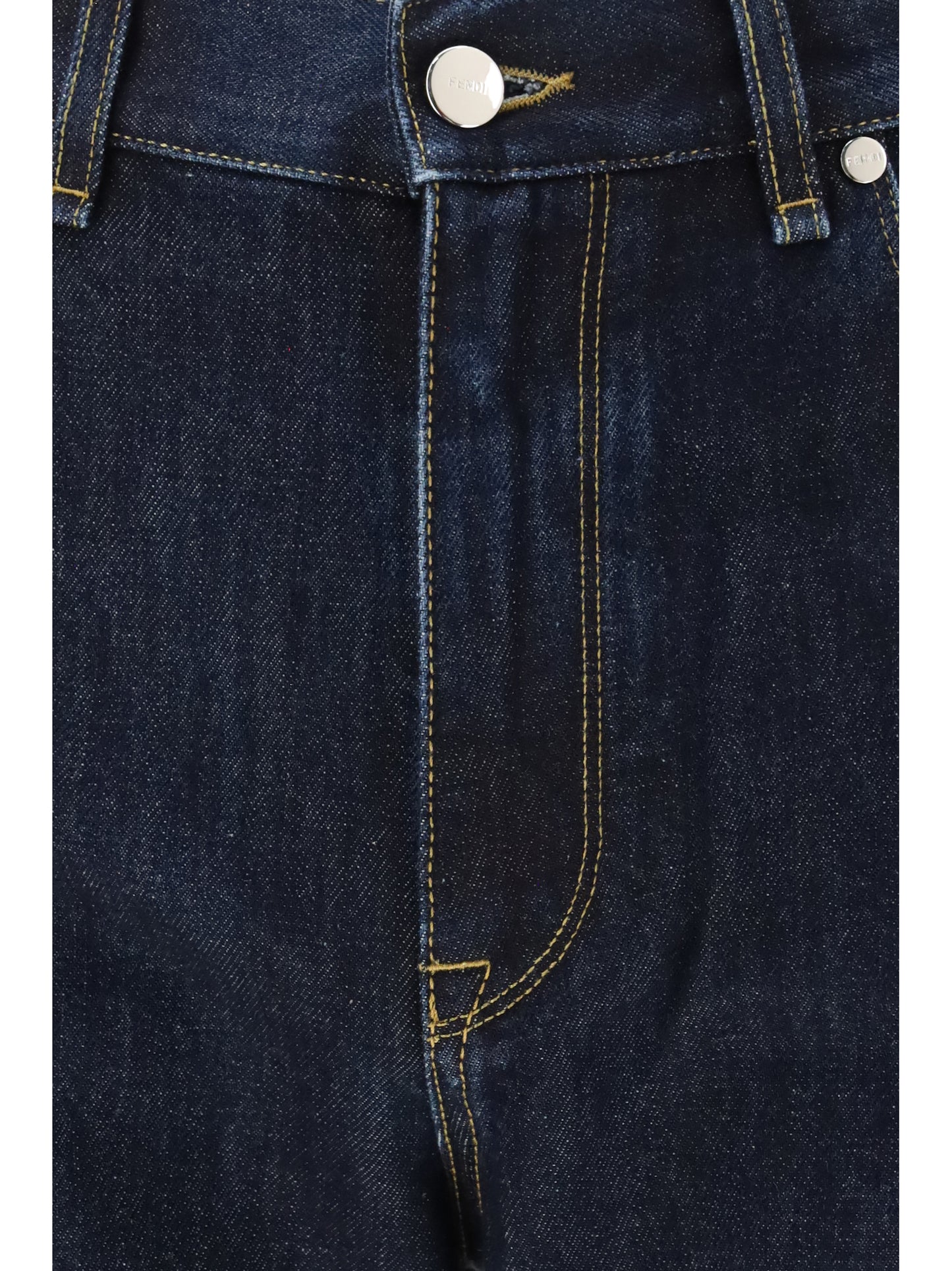 Straight-Leg Jeans Dark Blue Denim