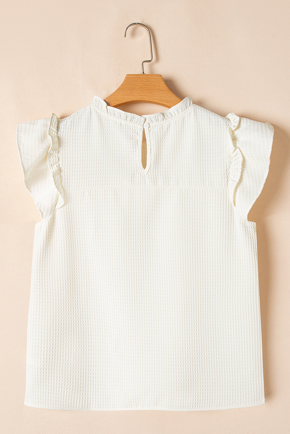 Threaded Pear Ava Trim Waffle Knit Blouse